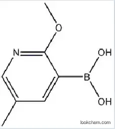 Molecular Structure of 1029654-27-0 (2-Methoxy-5-methylpyridine-3-boronic acid)